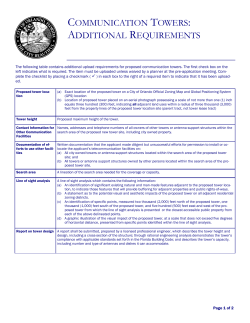 Cell Towers Checklist