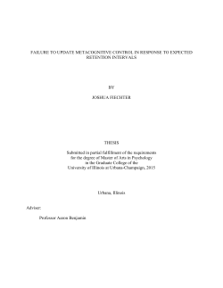 FAILURE TO UPDATE METACOGNITIVE