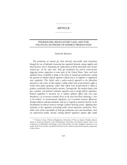 Federalism, Regulatory Lags, and the Political Economy of Energy