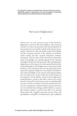 The Counter-Enlightenment - Princeton University Press