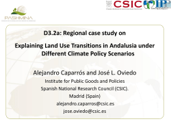 Regional case study on Explaining Land Use