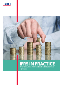 IFRS IN PRACTICE / IFRS 15 Revenue from