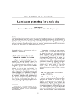 Landscape planning for a safe city