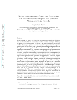 Mining Application-aware Community Organization with Expanded