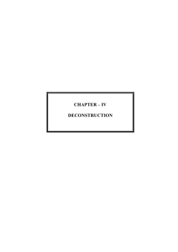 CHAPTER &ndash; IV DECONSTRUCTION