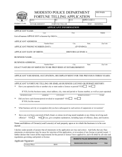 Fortune Telling Application