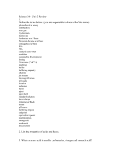 Science 30 - Unit 2 Review 1. Define the terms