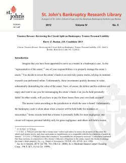 Reviewing the Circuit Split on Bankruptcy Trustee Personal Liability