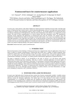 Femtosecond lasers for countermeasure