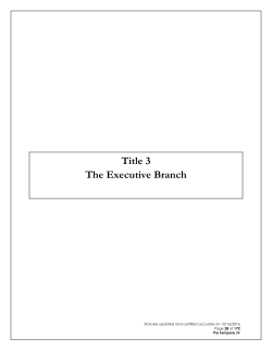 Title 3 The Executive Branch - University of South Florida