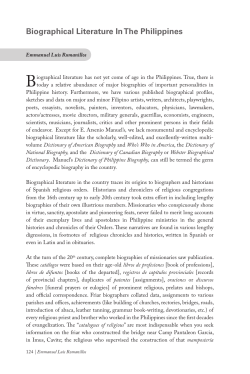 Biographical Literature In The Philippines