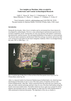 New insights on Maritime Akko revealed by Underwater and Coastal