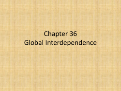 Chapter 36 Global Interdependence