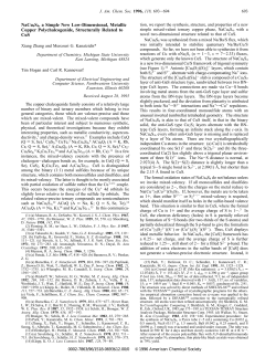 NaCu4S4, a Simple New Low-Dimensional, Metallic Copper