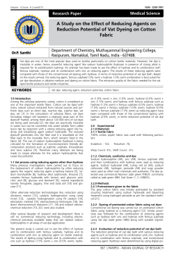 A Study on the Effect of Reducing Agents on Reduction Potential of