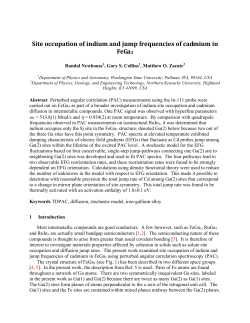 Site occupation of indium and jump frequencies of cadmium in FeGa3