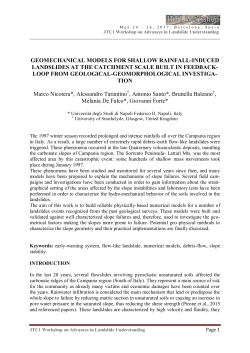 Geomechanical models for shallow rainfall