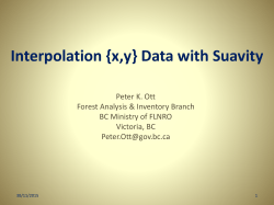Interpolation {x,y} Data with Suavity