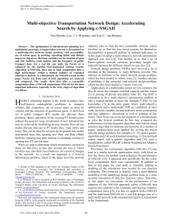 Multi-objective Transportation Network Design: Accelerating Search