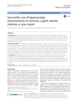 Successful use of laparoscopic myomectomy to remove a giant