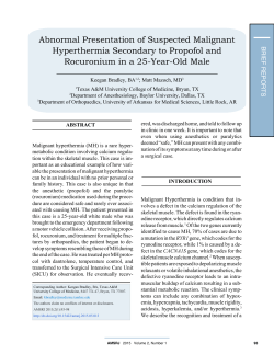 Abnormal Presentation of Suspected Malignant Hyperthermia