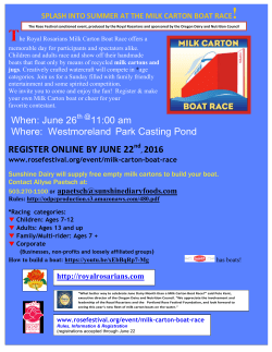 Milk Carton Boat Race