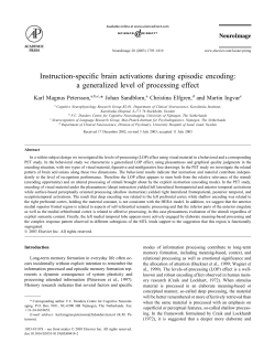 Instruction-specific brain activations during episodic