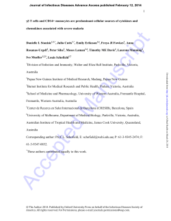 1 &gamma;&delta; T cells and CD14+ monocytes are predominant cellular sources
