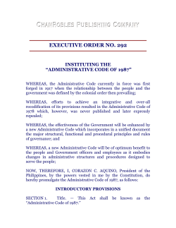 executive order no. 292 - Social Housing Finance Corporation