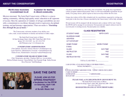 SAVE THE DATE - The Saint Paul Conservatory of Music