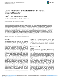 Genetic relationships of five Indian horse breeds using microsatellite