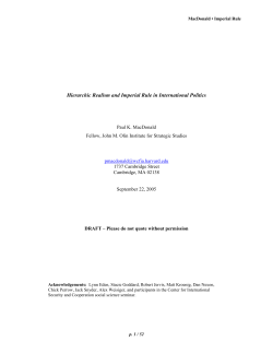 Hierarchic Realism and Imperial Rule in International Politics
