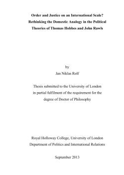 Jan Niklas Rolf PhD thesis - Royal Holloway, University of London