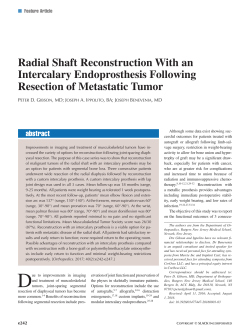 Radial Shaft Reconstruction With an Intercalary Endoprosthesis