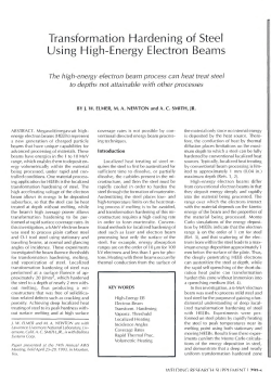 Transformation Hardening of Steel Using High