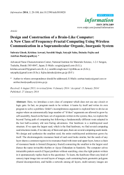 Design and Construction of a Brain-Like Computer: A New Class of