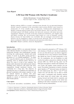 A 50-Year-Old Woman with Marfan`s Syndrome