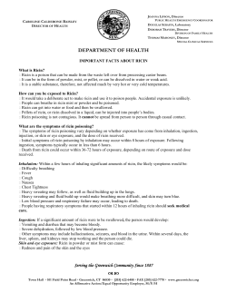 Important Facts About Ricin