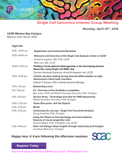 Single Cell Genomics Interest Group Meeting