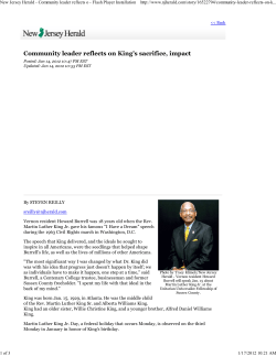 New Jersey Herald - Community leader reflects on Dr. King
