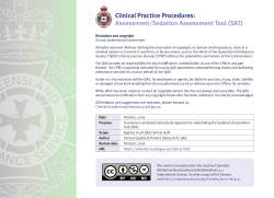 Sedation assessment tool - Queensland Ambulance Service