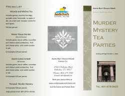 Murder Mystery Tea Parties - Auntie Raes Dessert Island