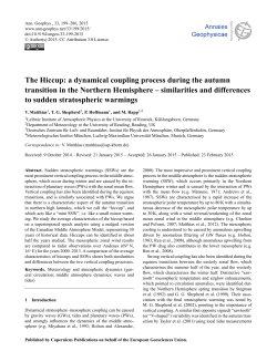 The Hiccup: a dynamical coupling process during the autumn