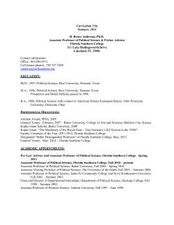 CV - Florida Southern College