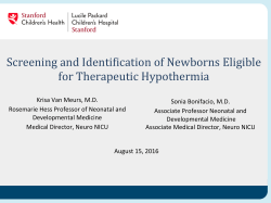 Screening and identification of newborns eligible for therapeutic