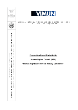 Human Rights Council (HRC) - Akademisches Forum f&uuml;r Au&szlig;enpolitik