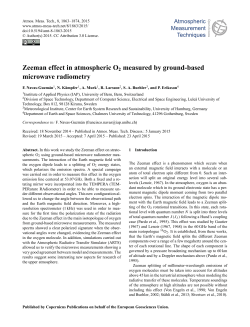 Zeeman effect in atmospheric O2 measured by ground