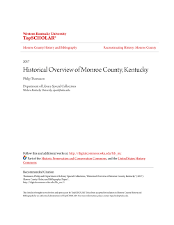 Historical Overview of Monroe County, Kentucky