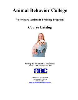 Animal Behavior College Veterinary Assistant Training Program