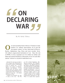 on declaring war - Philadelphia Bar Association